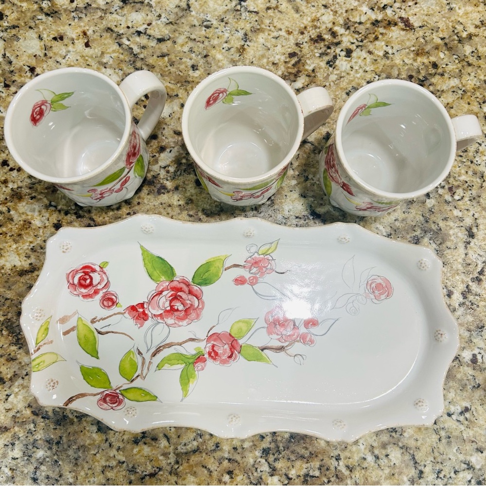 Juliska Floral Mug and Hostess Tray Set - Picture 2 of 9